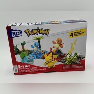 MEGA Pokémon Action Figure Building Toys Set Kanto Region Team 130 Pieces. New